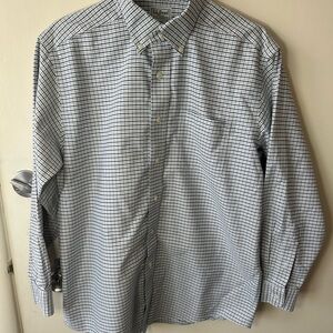 L.L. Bean Men's Blue Checkered Shirt size  15 1/2
